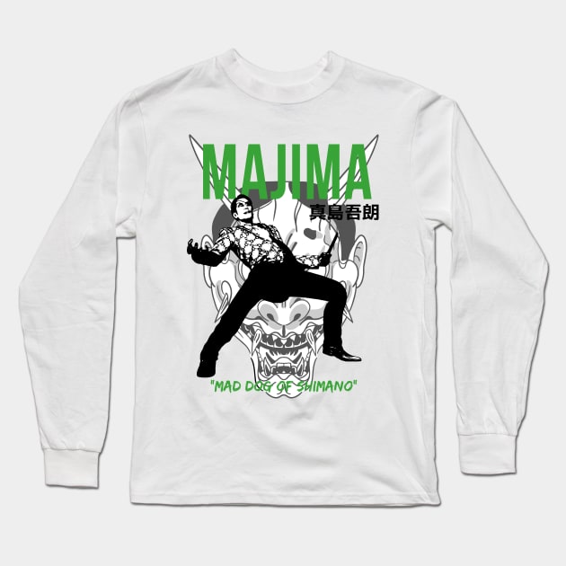 Majima - The Mad Dog of Shimano Long Sleeve T-Shirt by Soulcatcher